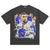 Fútbol transfronterizo American Vintage Mbappe Impreso Camiseta Pesada de Manga Corta Cuello Redondo Sudadera con Capucha