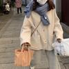 Bolso de lona Morandi nuevo, estilo japonés y coreano, con forma de corazón para niña, práctico mini bolso de mano de color sólido, pequeño, informal y bonito para mujer