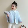 Abrigo de invierno para niña 2026 nuevo estilo otoño e invierno infantil moda coreana sudadera con forro polar para finales de otoño
