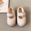 Sapatos Mary Jane de Algodão com Solado Grosso, Sapatos Peludos Quentes Antiderrapantes para Mulheres, Sapatos de Algodão com Forro de Lã Outono e Inverno 2025 para Mulheres