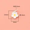 Plata S925 Pegamento Estilo Coreano Plumeria Colgante Sólido Pulsera de Cuerda Trenzada con Cuentas Hecha a Mano Material de Accesorios de Plata