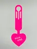 Etiqueta de Equipaje Fluorescente con Forma de Corazón de PVC Etiqueta Colgante para Maleta Etiqueta de Identificación Anti-Pérdida para Equipaje Facturado