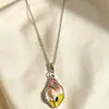 Collar Colgante de Tulipan Serie Esmalte Jardín de Monet Nuevo Verano Estilo Minimalista Transfronterizo Europeo y Americano