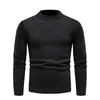 Comercio Exterior Nuevo Suéter para Hombre Otoño e Invierno con forro polar Cuello Medio Alto Suéter Tejido Mediana Edad y Joven Jersey Camiseta Base Suéter