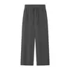 Pantalones rectos de pierna ancha holgados de algodón original de peso pesado para primavera y otoño, unisex, adecuados para uso casual diario, pantalones deportivos versátiles