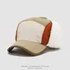 Chapéu infantil de inverno quente com forro de fleece, novo design liso com cores contrastantes, chapéu Lei Feng para bebê, chapéu à prova de vento para proteção das orelhas ao ar livre