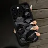 Capa de celular iPhone 18 mais vendida para exportação, apresentando um design de lábios vermelho escuro em tela cheia, e uma capa macia fosca TPU anti-queda de cobertura total para iPhone 16