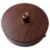 Dosel para lámpara de techo arte en hierro color nogal imitación base redonda veta de madera plato redondo placa base decorativa multi-cabezal placa larga