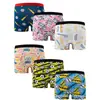 Calzoncillos tipo bóxer de seda de leche para niños con estampado de dibujos animados, Ropa interior infantil linda de cintura media, Transpirables, Cómodos y Seguros para Bebés