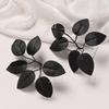 Fornecimento de fábrica Seis Garfo Silk Screen Rose Leaf Silk Screen Flower Rose Simulação Folha Rose Six Leaf Cloth Leaf