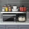 Prateleira de Armazenamento de Cozinha em Aço Inoxidável Prateleira Divisória de Mesa Prateleira Grossa de Camada Única para Fogão Prateleira para Forno Prateleira de Armazenamento para Micro-ondas