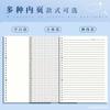Páginas Internas de Caderno de Folhas Soltas A5, Páginas Internas de Caderno de Folhas Soltas B5 com Encadernação Lateral, Páginas Internas de Caderno de Folhas Soltas Espessadas com Múltiplos Furos, Estilo Liso, Listrado ou Quadriculado