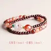 Pulsera deabalorios de la suerte de Cristal Súper Siete Negro Dorado Natural Doble Círculo Pulsera de Citrino para Mujer Pulsera de Anillo Corredor de Ágata Estilo Chino Nuevo