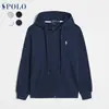Venda Quente Transfronteiriça Rl Marca Trendy Polo Luxo Masculino Casual Com Zíper Cor Sólida Bordado Logo Pônei Moletom