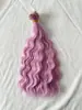 Peluca de Muñeca de Algodón 25cm Cabello Ondulado de Seda Suave con Degradado de Onda de Agua para Muñecas Bjd