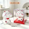 Energia solar fofo gato da sorte cabeça grande aceno automático carro criativo ornamentos de casa Wen Chuang Chao play lembranças turísticas