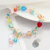 Pulsera de Cristal de Color Transfronteriza de Amazon Pulsera de Cristal Fresca Pequeña Pulsera Femenina Mori Fairy Colgante de Diamante de Amor