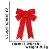 Cinta de Terciopelo Rojo de 25 cm Lazo Navideño Adorno para Fiesta Navideña Accesorios Lazo para Árbol de Navidad
