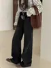 Jeans com Forro de Lã para Meninas de Inverno (Tamanho Médio/Grande) Nova Roupa Infantil Jeans Flare Micro Flare Infantil Estiloso