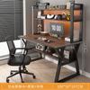 Mesa para Computadora Mesa de Escritorio Escritorio para el Hogar Mesa Integrada con Estantería Mesa de Estudio para Estudiantes Juego Combinado Sencillo de Mesa y Silla para Dormitorio