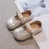 Zapatos de Princesa para Niña Pequeña 2026 Nuevo Estilo Primavera/Otoño Suela Suave Decoración de Perlas Punta Tejida Mary Jane Planos Versátiles