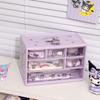 Sanrio Escritorio Nueve Cuadrículas Cajón Caja de Almacenamiento Almacenamiento para Dormitorio Portalápices Estudiante Dormitorio Caja de Almacenamiento con Cajón