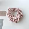 Versión coreana de red roja a cuadros para el cabello de intestino grueso, anillo para la cabeza de niña pequeña, cuerda para la cola de caballo con temperamento, accesorios para el cabello, banda de goma al por mayor
