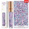 Maquillaje transfronterizo estrella de cinco puntas corazón lentejuelas gel sombra de ojos maquillaje de sirena gel de brillo sin pegamento lentejuelas para uñas