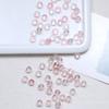 Pulsera de cuentas de vidrio para hacer tú mismo, cuentas sueltas de burbujas de doble color a juego, cuentas redondas, cuentas de vidrio rosa chapadas en oro esmerilado, material de borla de estilo antiguo