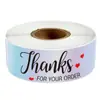 Para Empaque de Fiesta Boutique Sobre Regalo Negocio Holográfico Plateado Etiqueta Autoadhesiva Pegatinas de Agradecimiento