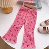 Pantalones Acampanados de Verano con Estampado Floral de Puntos Estilo Coreano para Niñas, Mallas Finas para Bebé, Pantalones para Bebé, Pantalones Anti-mosquitos para Niños y Mujeres