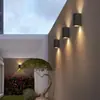 Lámpara de Pared LED Impermeable para Exteriores Lámpara de Pared de Doble Cabezal Lámpara de Pared de Cabezal Único MR16 Lámpara de Pared Cuadrada GU10 para Exteriores