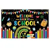 2026 Temporada de Regreso a Clases Transfronteriza Tela de Fondo para Decoración de Apertura Escolar Banderines Colgantes para Fiesta Pancarta de Temporada de Regreso a Clases Cortina de Puerta Bandera Tela de Fondo