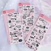 [Stock Listo Venta Flash] Serie Dulce Asia Call Calcomanías de Estrellas con Letras Inglesas Rosa y Negro Cuenta Manual Guka Kawika