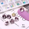 K9 Nuevos Pedrería de Uñas Redondas de 6 mm con Base Puntiaguda de Gama Alta, Pedrería Tridimensional Super Brillante para Decoración de Uñas de Vidrio DIY
