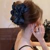 Pinza de pelo de satén mercerizado estilo francés con lazo para mujer de alta gama 2025 nuevo clip de tiburón pinza para el pelo accesorios para el cabello