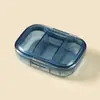 Caja de Medicina de Tres Compartimentos para Comercio Exterior, Caja de Medicina Pequeña Portátil, Caja de Almacenamiento de Pastillas Compartimentalizada para Mañana, Mediodía y Noche con Tapa