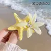 Grampo de Cabelo Flor Estrela do Mar Estilo Férias na Praia Acessório de Cabelo para Sessão de Fotos Franja Presilha Lateral Penteado para Testa para Mulheres