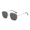 2026 Nuevas Gafas de Sol Metálicas Poligonales Doble Puente Gafas de Sol Europeas y Americanas Moda Retro Versátiles Gafas de Protección Solar Transfronterizas