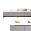 Rack de TV de pedra de luxo leve, combinação de mesa de centro e rack de TV simples e moderno para sala de estar, novo modelo de armário de chão de madeira maciça para apartamentos pequenos