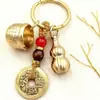Doce Oficiales Celestiales del Zodiaco Llaveros Marca Fortuna Colgantes Frasco de Cien Bendiciones Llaveros de Calabaza Monedas de los Cinco Emperadores Colgantes Pequeños