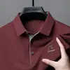 Nueva Camisa Polo de Manga Corta de Verano para Hombre Casual de Negocios Color Sólido Estampada Cómoda Camiseta con Cuello para Hombre Tops de Exportación