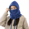 2026 Novo Estilo Chapéu Cachecol Integrado à Prova de Vento e Frio, Gorro Quente para Ciclismo e Esqui para Homens e Mulheres, Forrado com Lã e Espessado para Proteção contra o Frio