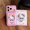 Capa de gato KT com estampa de leopardo adequada para iPhone 18 Pro Max, fofa para Apple 17, personalizada para 16, moderna para 15