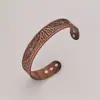 Anillos para Hombre y Mujer, Pulseras, Juegos de Joyería Magnética de Flores, Magnets Exclusivos de Estilo Caliente Cobre Rojo Antiguo Cepillado, Vintage Transfronterizo