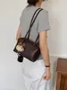 Bolso de Mujer, Nuevo Estilo Coreano, Bolso Cuadrado Pequeño Sencillo, Textura de Alta Calidad, Patrón de Lichi, Versátil para el Trabajo, Bolso de Hombro, Bolso Cruzado, Moderno