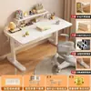 Mesa infantil, mesa ajustável de madeira maciça, mesa de computador, mesa grande branca para quarto de casa, mesa de escrita com painel perfurado, mesa de estudo para estudante
