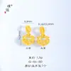 Accesorios DIY de arena dorada esmerilada de alta retención de color, aretes degradados de lazo de paz y alegría, colgantes, collares y adornos al por mayor para mujeres