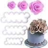 Molde de Fondant para Pastel de 3 Piezas con Rosas y Claveles Juego de Cortadores de Rosas