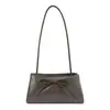 Bolso de Hombro Suave PU Color Sólido Dulce y Artístico 2026 Verano Lazo Bolso de Axila Estilo Ballet Bolso de Mano Simple de Moda